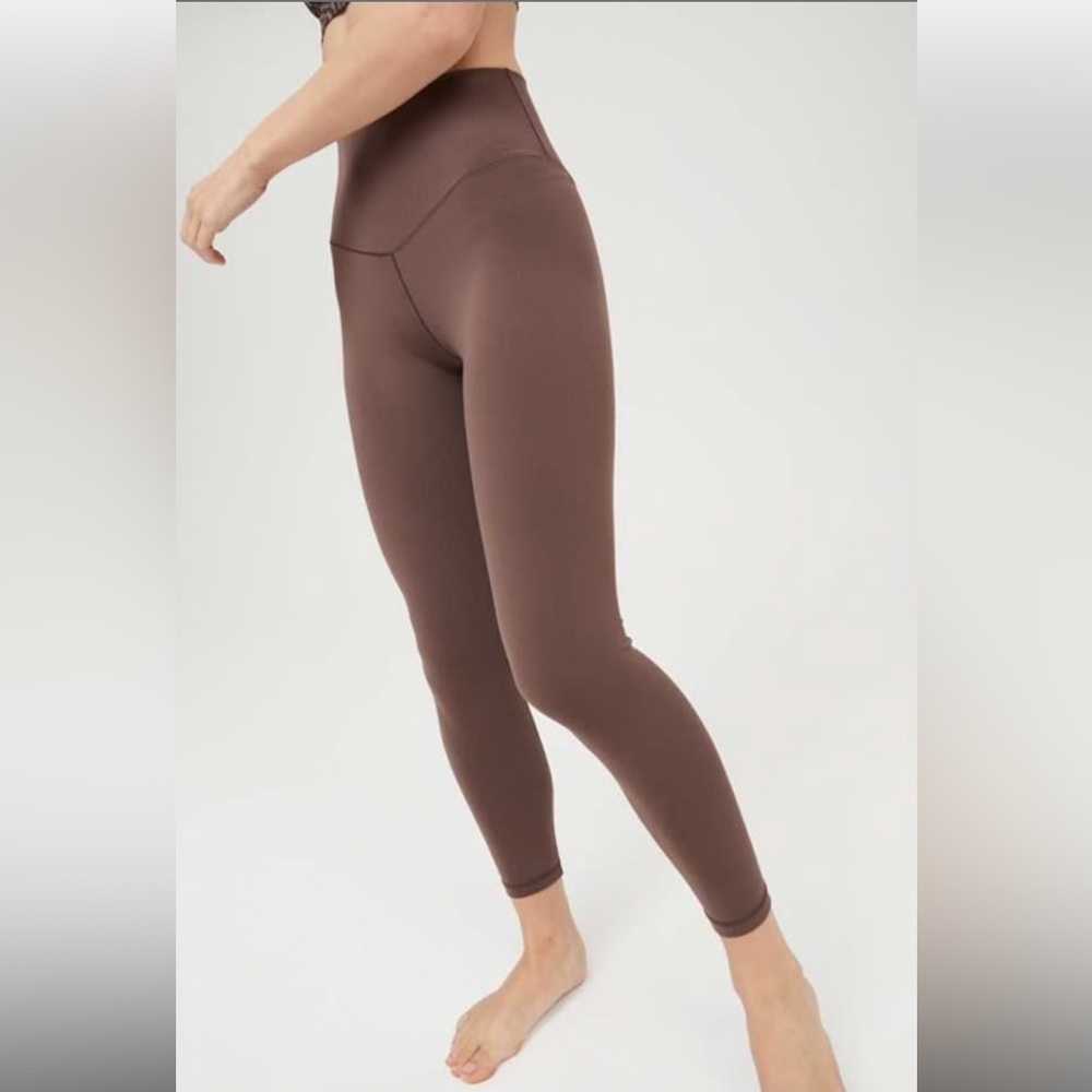Offline By Aerie Real Me 7/8 Brown High-Waisted Leggings